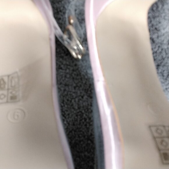Allegra K Womens shoes Pink Satin Rose Heels Size 9 Clear Strap Pointed Toe Pump - Picture 13 of 13